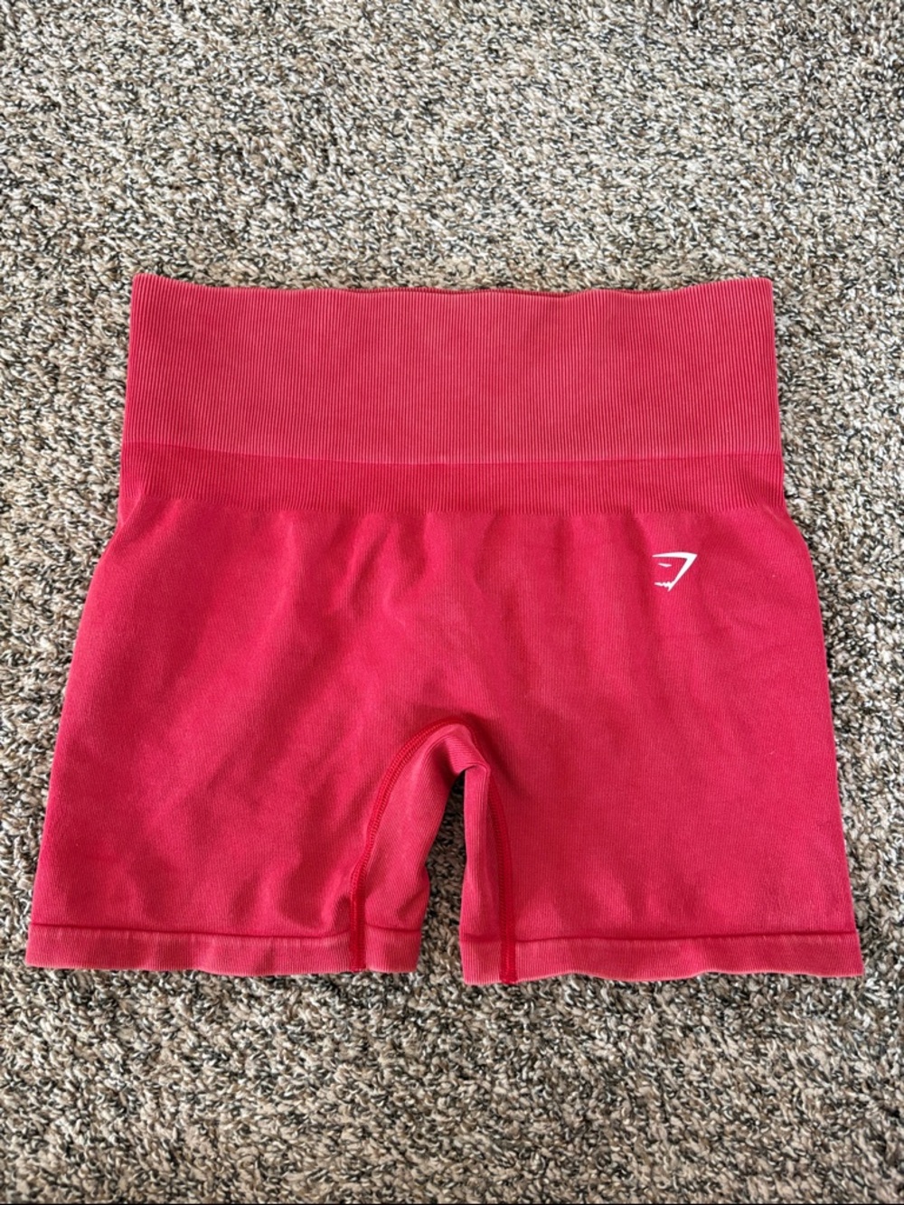 Gymshark Seamless High-Waist Red Bike Shorts